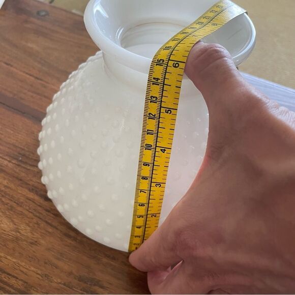 Vintage White Hobnail Milk Glass Student Lamp Shade 8” Fitter NWOT - Picture 8 of 9
